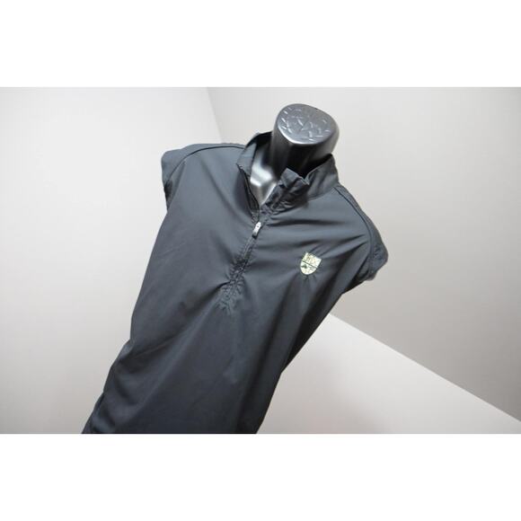 Adidas Windbreaker Golf Jacket ClimaProof 1/4 Zip Black Short Sleeve Mens Sz XL - Picture 2 of 11